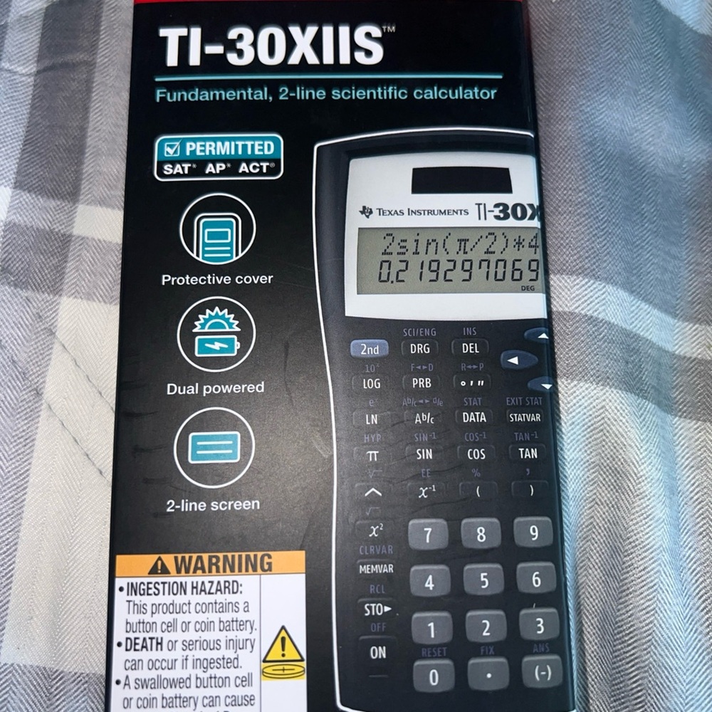 Texas Instruments TI-30XIIS Scientific Calculator - Black and Gray